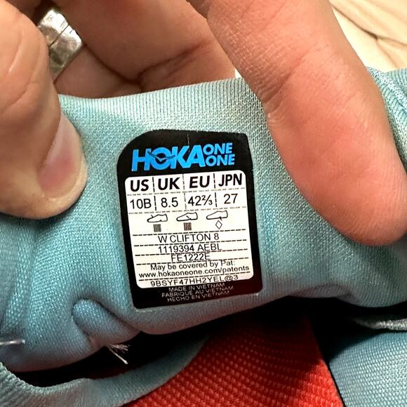 GOOD Hoka One One Women's Clifton 8 Road Running Shoe Size 10 - Picture 11 of 12